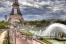 Eiffel Tower with Trocadero Fountains