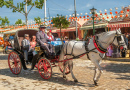 Parade of Carriages in Seville, Spain