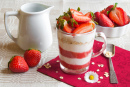 Yogurt Dessert with Strawberries