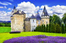 Medieval Castle with Lavender Fields