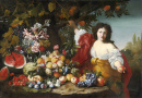 Still Life of Fruits with a Figure