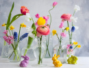 Flowers in Glass Vases