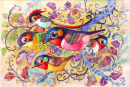 Colorful Birds Watercolor