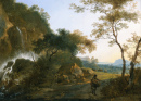 An Italianate Landscape with a Traveler