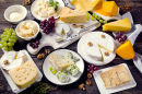 Assorted Cheeses and Fruits